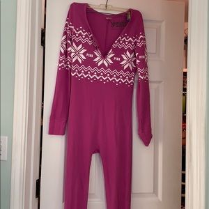 PINK Holiday Onesie S